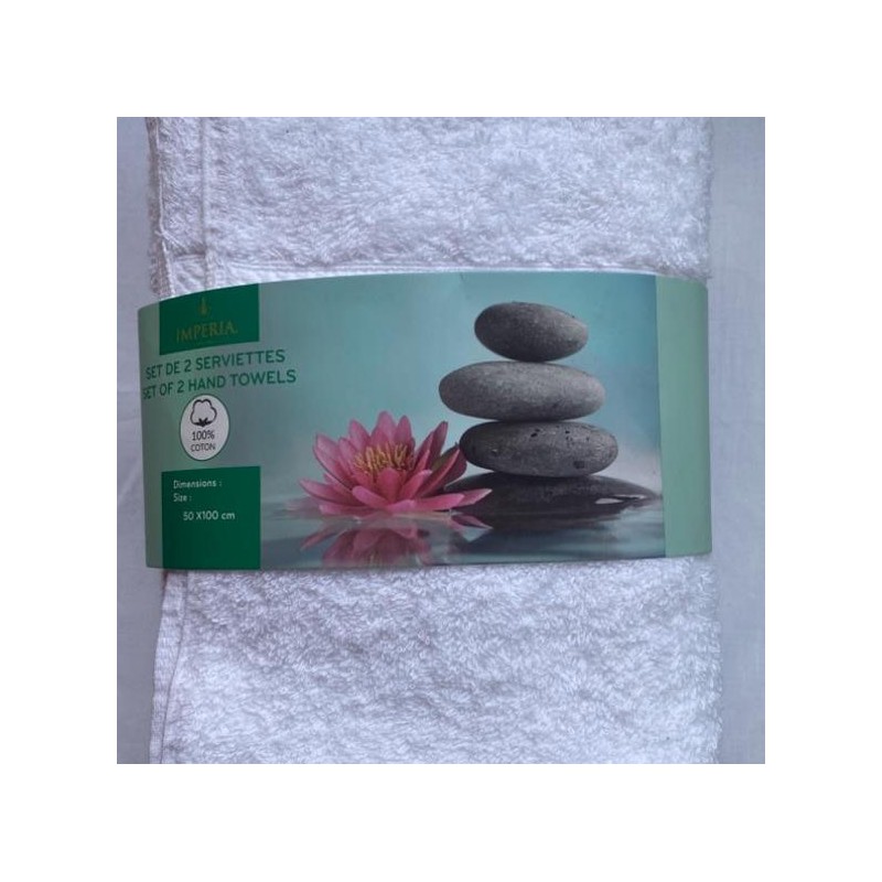 Serviette Haute Qualité 50x100 cm - 550g - pour chambres d'hôtel Serviette Haute Qualité 50x100 cm - 550g - pour chambres d'hôtel