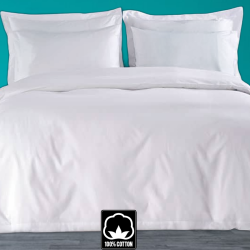 Housse de couette 100% coton unie – Simplicité et confort pour vos chambres d'hôtel